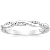12 Cents 14 K White Gold Brilliant Diamond Wedding Band Engagement Ring Studded With 24 Pcs G Color Si Diamonds